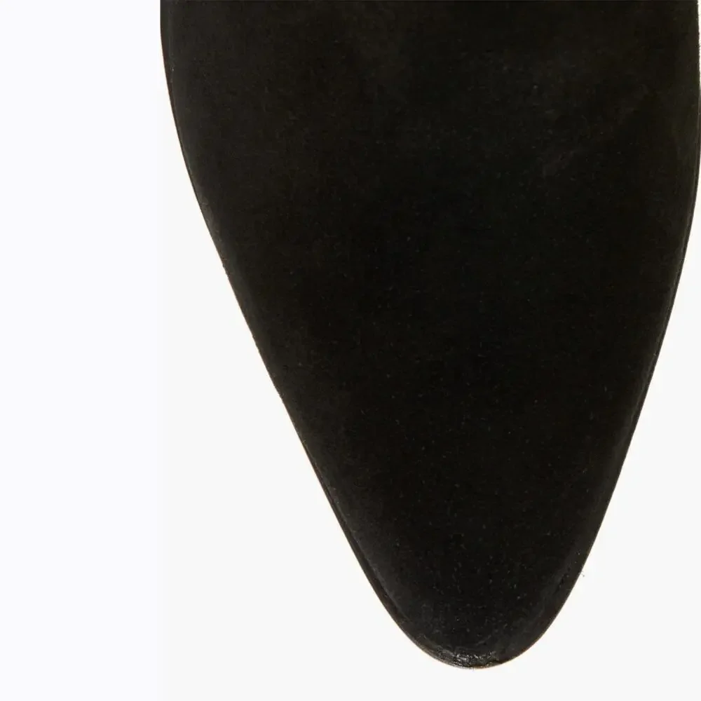 Steve Madden Lucca Over-the-Knee Boots | Black Suede Leather Thigh High 7.5 $200